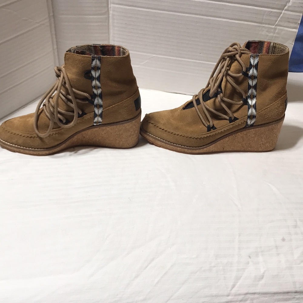 Pendleton Suede Leather Wedge Boots. Euc - image 2